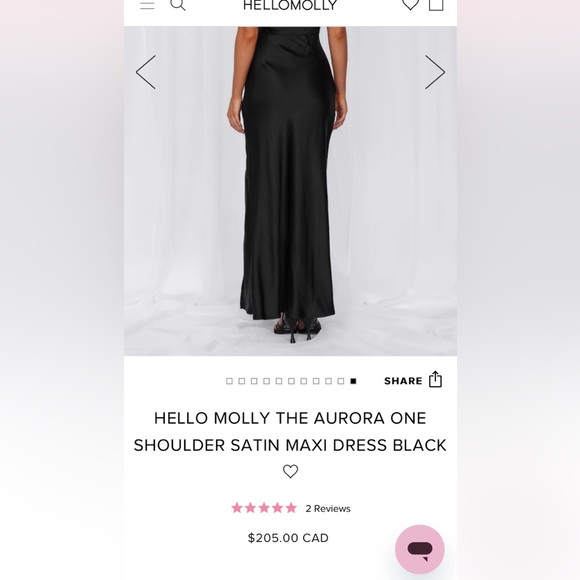 Hello Molly One Shoulder Aurora Black Satin Dresss - Picture 8 of 9